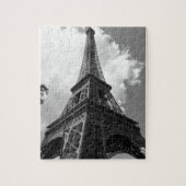 Schwarz-Weiß-Eiffelturm in Paris Puzzle (Vertikal)