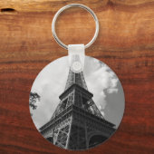 Schwarz-Weiß-Eiffelturm in Paris Schlüsselanhänger (Vorderseite)