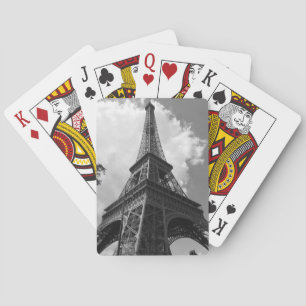 Schwarz-Weiß-Eiffelturm in Paris Spielkarten