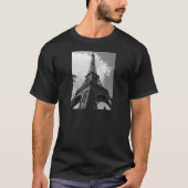 Schwarz-Weiß-Eiffelturm in Paris T-Shirt (Vorderseite)