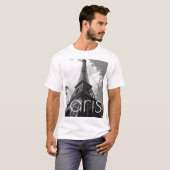 Schwarz-Weiß-Eiffelturm in Paris T-Shirt (Vorne ganz)