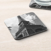 Schwarz-Weiß-Eiffelturm in Paris Untersetzer (Linke Seite)