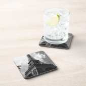 Schwarz-Weiß-Eiffelturm in Paris Untersetzer (Rechte Seite)