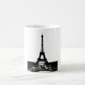 Schwarz-Weiß-Eiffelturm Kaffeetasse (Mittel)