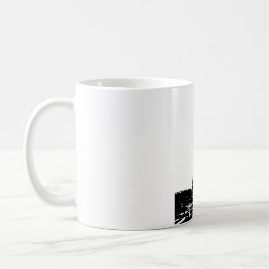 Schwarz-Weiß-Eiffelturm Kaffeetasse (Links)