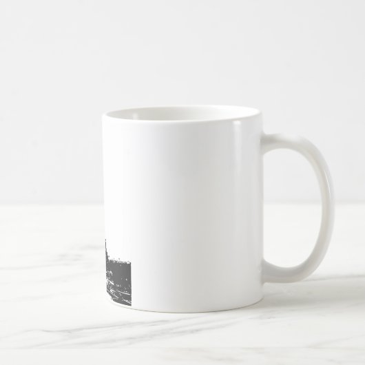 Schwarz-Weiß-Eiffelturm Kaffeetasse (Rechts)