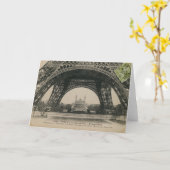 Schwarz-Weiß-Eiffelturm Karte (Gelbe Blume)