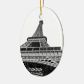Schwarz-Weiß-Eiffelturm Keramikornament (Links)
