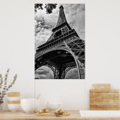 Schwarz-weiß Eiffelturm Liebe Paris - Europa Reise Poster (Küche)
