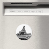 Schwarz-Weiß-Eiffelturm-Magnet Magnet (In Situ (Geschirrspüler))