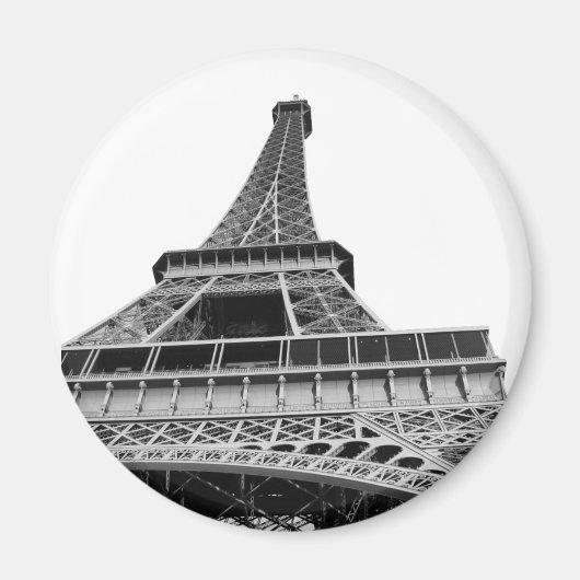 Schwarz-Weiß-Eiffelturm-Magnet Magnet (Vorne)