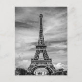 Schwarz-Weiß-Eiffelturm Paris City Postkarte (Vorderseite)