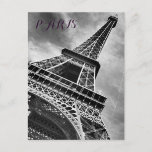 Schwarz & Weiß Eiffelturm Paris Europa Postkarte