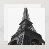 Schwarz-weiß Eiffelturm Paris Europe Travel Card (Vorne/Hinten)
