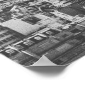 Schwarz-Weiß-Eiffelturm Paris Fotografie Poster (Ecke)