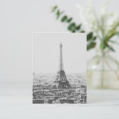 Schwarz-Weiß-Eiffelturm Paris Fotografie Postkarte (Stehend Vorderseite)