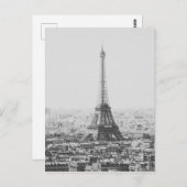 Schwarz-Weiß-Eiffelturm Paris Fotografie Postkarte (Vorne/Hinten)