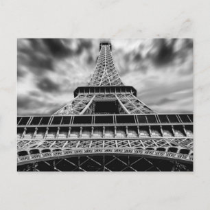 Schwarz-Weiß-Eiffelturm Paris Französische Reise Postkarte