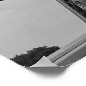 Schwarz-weiß Eiffelturm Paris Poster (Ecke)