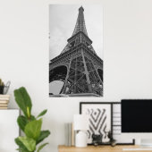 Schwarz-weiß Eiffelturm Paris Poster (Heimbüro)