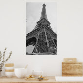 Schwarz-weiß Eiffelturm Paris Poster (Küche)