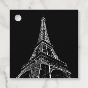 Schwarz-weiß Eiffelturm Paris Reisen Vintag Geschenkanhänger