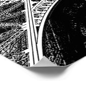 Schwarz-weiß Eiffelturm Paris Travel Poster (Ecke)