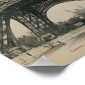 Schwarz-Weiß-Eiffelturm Poster (Ecke)