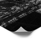 Schwarz-Weiß-Eiffelturm-Poster Poster (Ecke)