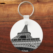 Schwarz-Weiß-Eiffelturm Schlüsselanhänger (Vorderseite)