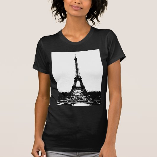 Schwarz-Weiß-Eiffelturm T-Shirt (Vorderseite)