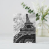 Schwarz-Weiß-Eiffelturm von unten - Paris Stadt Postkarte (Stehend Vorderseite)