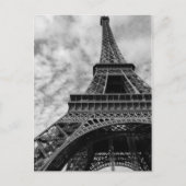 Schwarz-Weiß-Eiffelturm von unten - Paris Stadt Postkarte (Vorderseite)