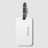 Schwarz-weiß Eindeutiger klassischer Beruflicher N Gepäckanhänger (Vorderseite Vertikal)