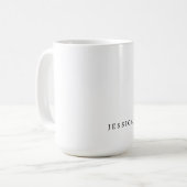 Schwarz-weiß Eindeutiger klassischer Beruflicher N Kaffeetasse (Vorderseite Links)