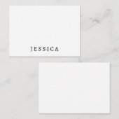 Schwarz-weiß Eindeutiger klassischer Beruflicher N Mitteilungskarte (Vorne/Hinten)