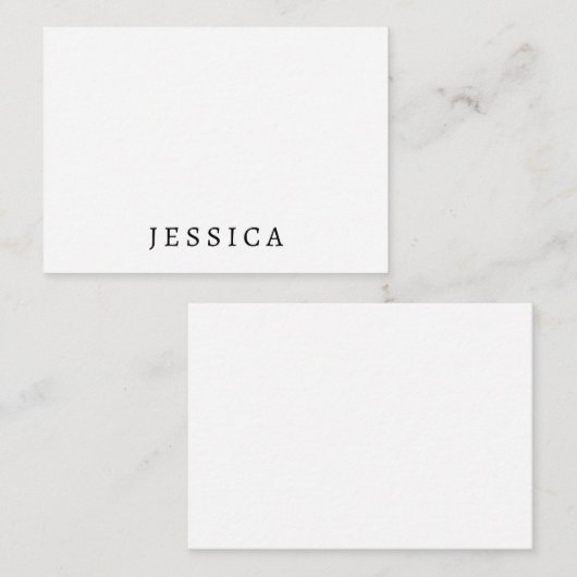 Schwarz-weiß Eindeutiger klassischer Beruflicher N Mitteilungskarte (Vorne/Hinten)