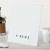 Schwarz-weiß Eindeutiger klassischer Beruflicher N Sockelschild (In Situ)