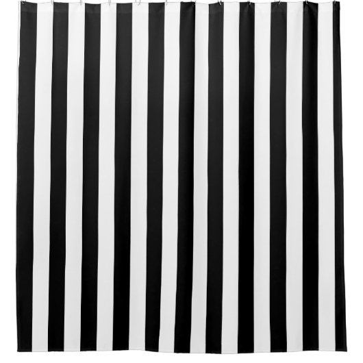 Schwarz-Weiß, einfach gestrichen Duschvorhang (Vorderseite)