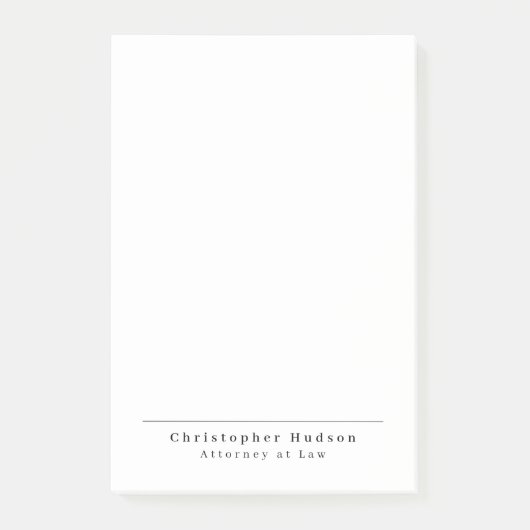 Schwarz-weiß Einfach Schlicht Minimalistisch Post-it Klebezettel (Vorderseite)