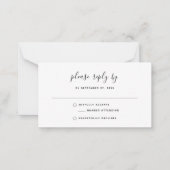 Schwarz-Weiß-Einfache Bohemische UAWG Hochzeit Mitteilungskarte (Vorderseite)