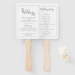 Schwarz-Weiß-Einfache Hochzeit Fächer