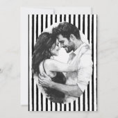 Schwarz-Weiß-Einfache Hochzeit retten das Datum Save The Date (Rückseite)