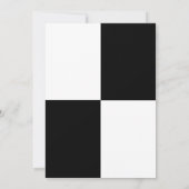 Schwarz-Weiß einfache minimalistische Chic Moderne Einladung (Rückseite)