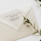 Schwarz-Weiß-Einfache, moderne Adresse Gummistempel