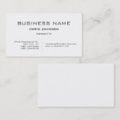 Schwarz/Weiß - Einfache, moderne Manager-Visitenka Visitenkarte (Vorne/Hinten)