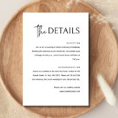 Schwarz-Weiß-Einfache moderne Minimalistische Hoch Begleitkarte