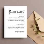 Schwarz-Weiß-Einfache moderne Minimalistische Hoch Begleitkarte