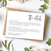 Schwarz-Weiß-Einfache moderne Minimalistische Hoch Begleitkarte