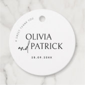 Schwarz-Weiß-Einfache moderne Minimalistische Hoch Geschenkanhänger (Vorderseite)